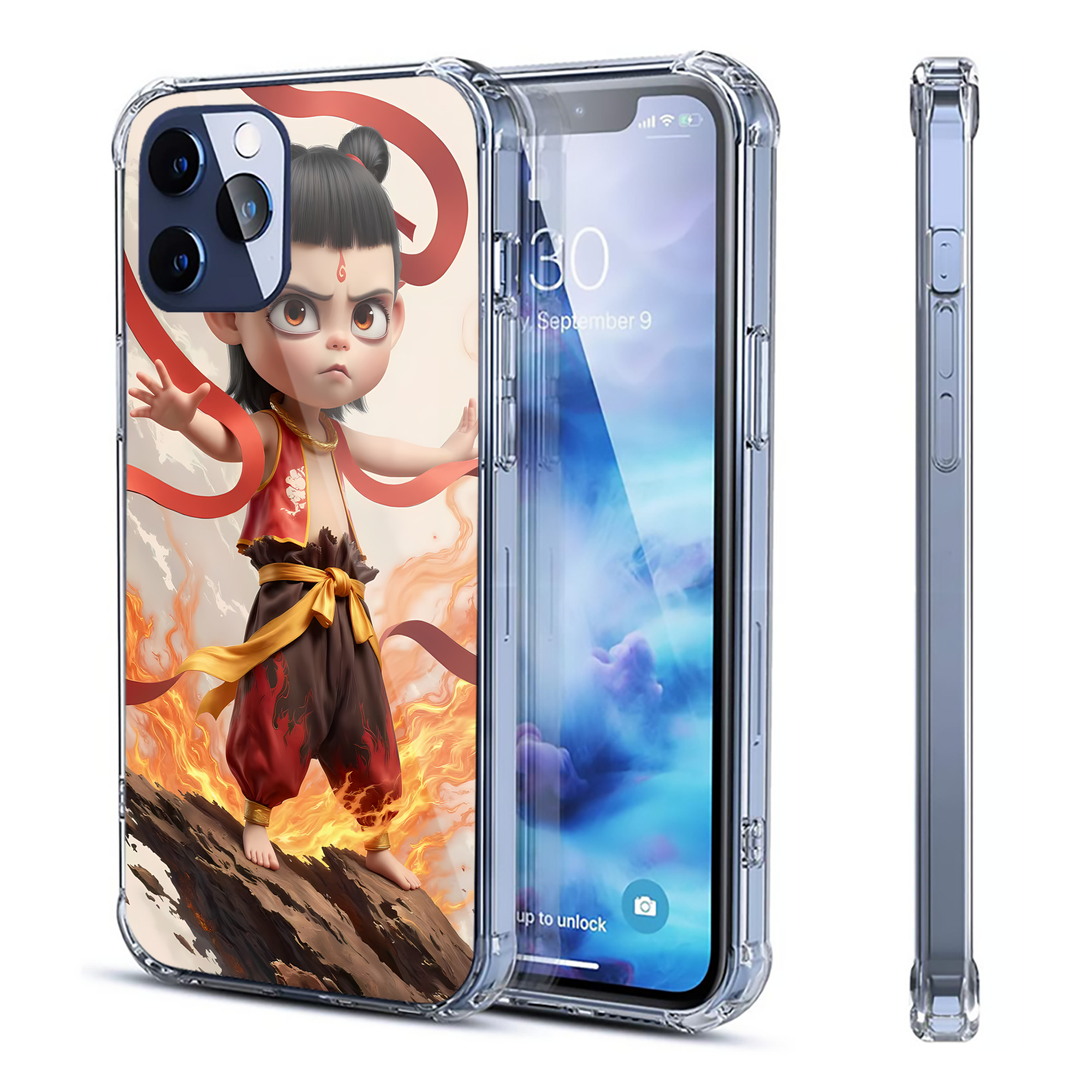 （画像用） Ne Zha 2 ナタ 魔童の大暴れ 【iPhone 12シリーズ対応】透明スマホケース（クリアソフトケース）